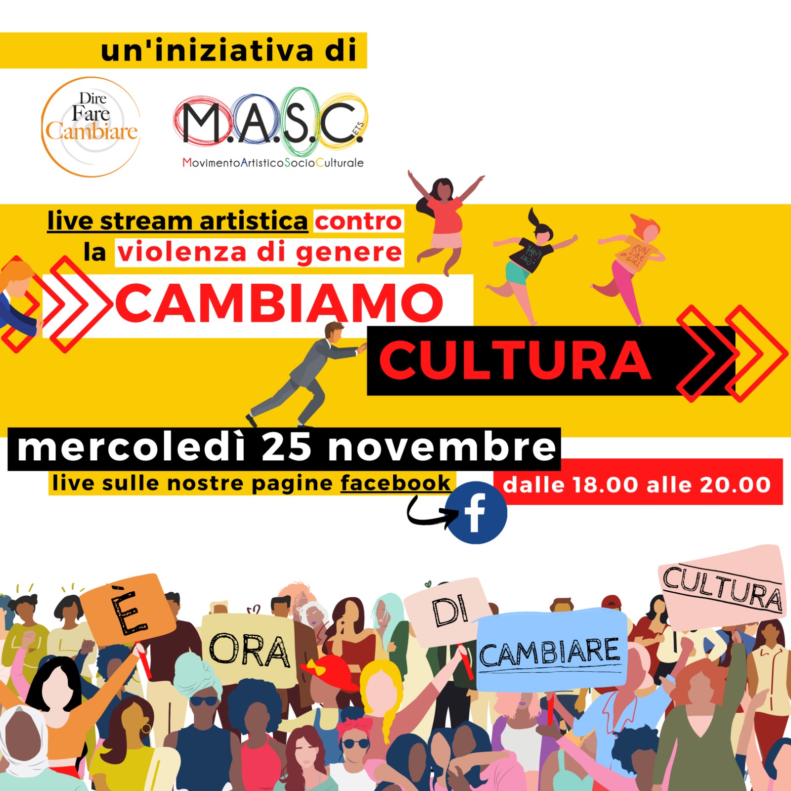 25 Novembre, Live Stream Cambiamo Cultura