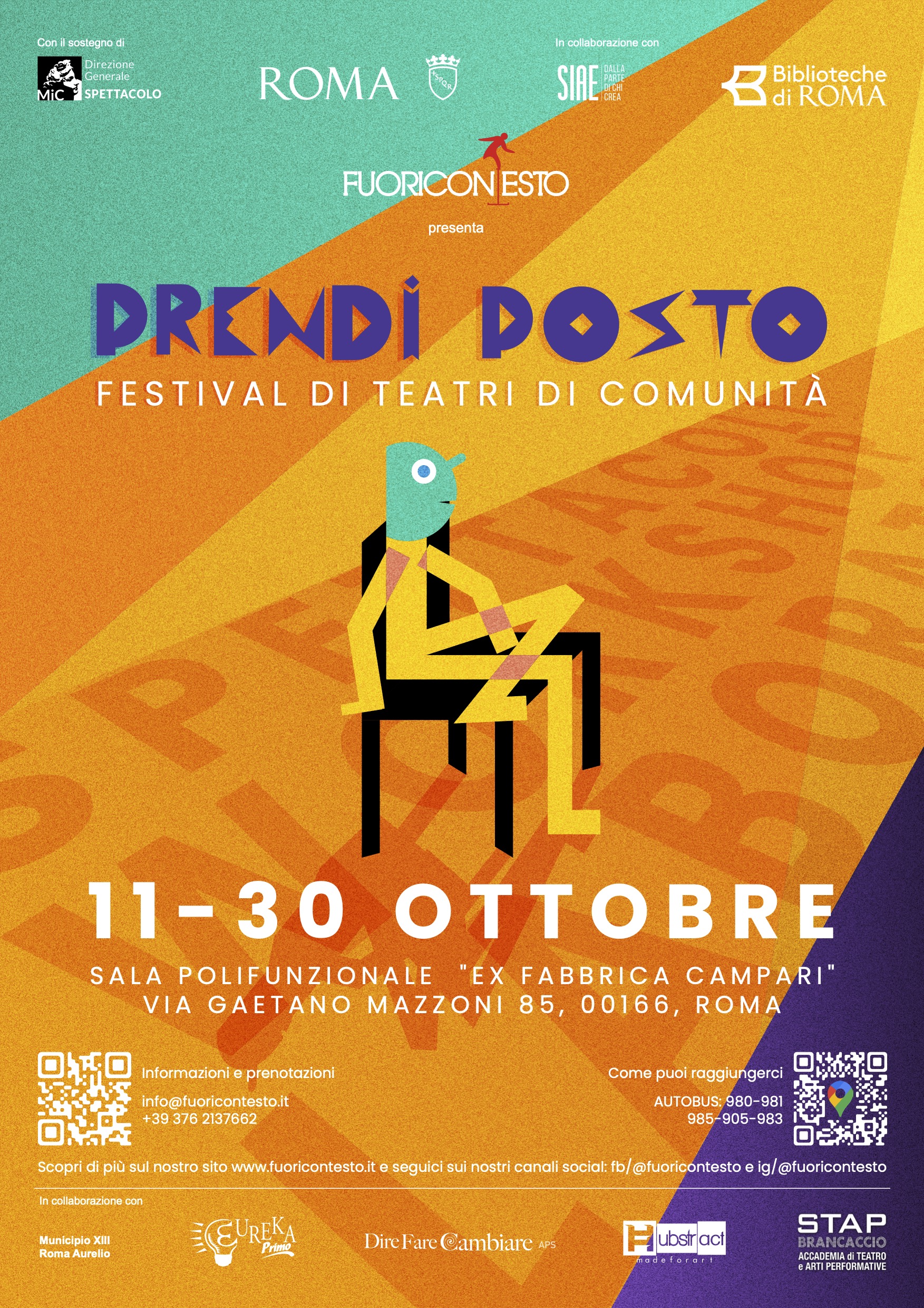 Dire Fare Cambiare partner del Festival Prendi Posto 2024: dialogo intergenerazionale e teatro comunitario a Roma