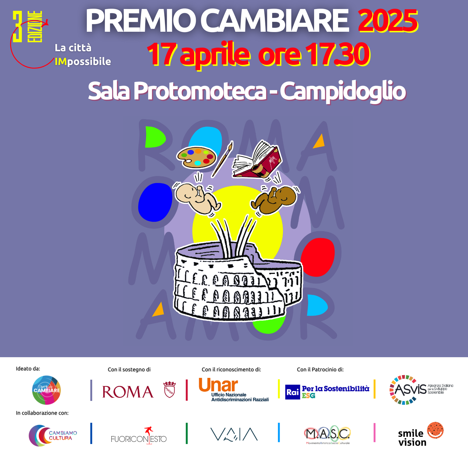 Premio Cambiare 2025: i vincitori e le vincitrici premiati al Campidoglio